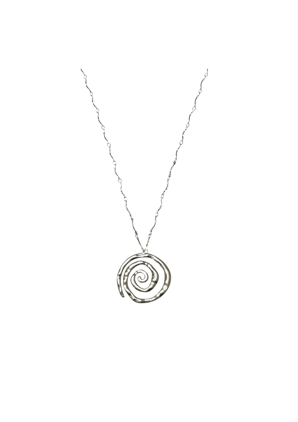 Rhea long necklace silver